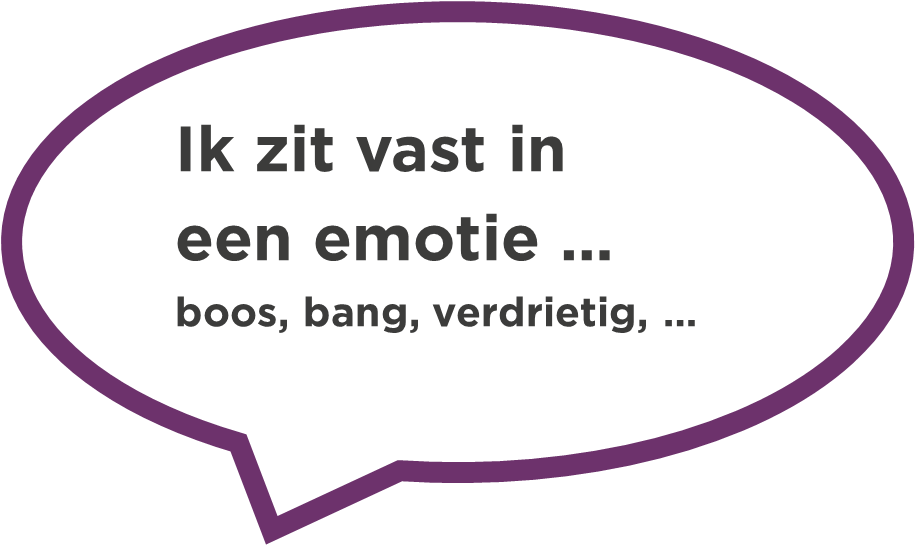 Ik zit vast in een emotie ... Boos, bang, verdrietig, ... Ik zit vast in een emotie ... Boos, bang, verdrietig, ...